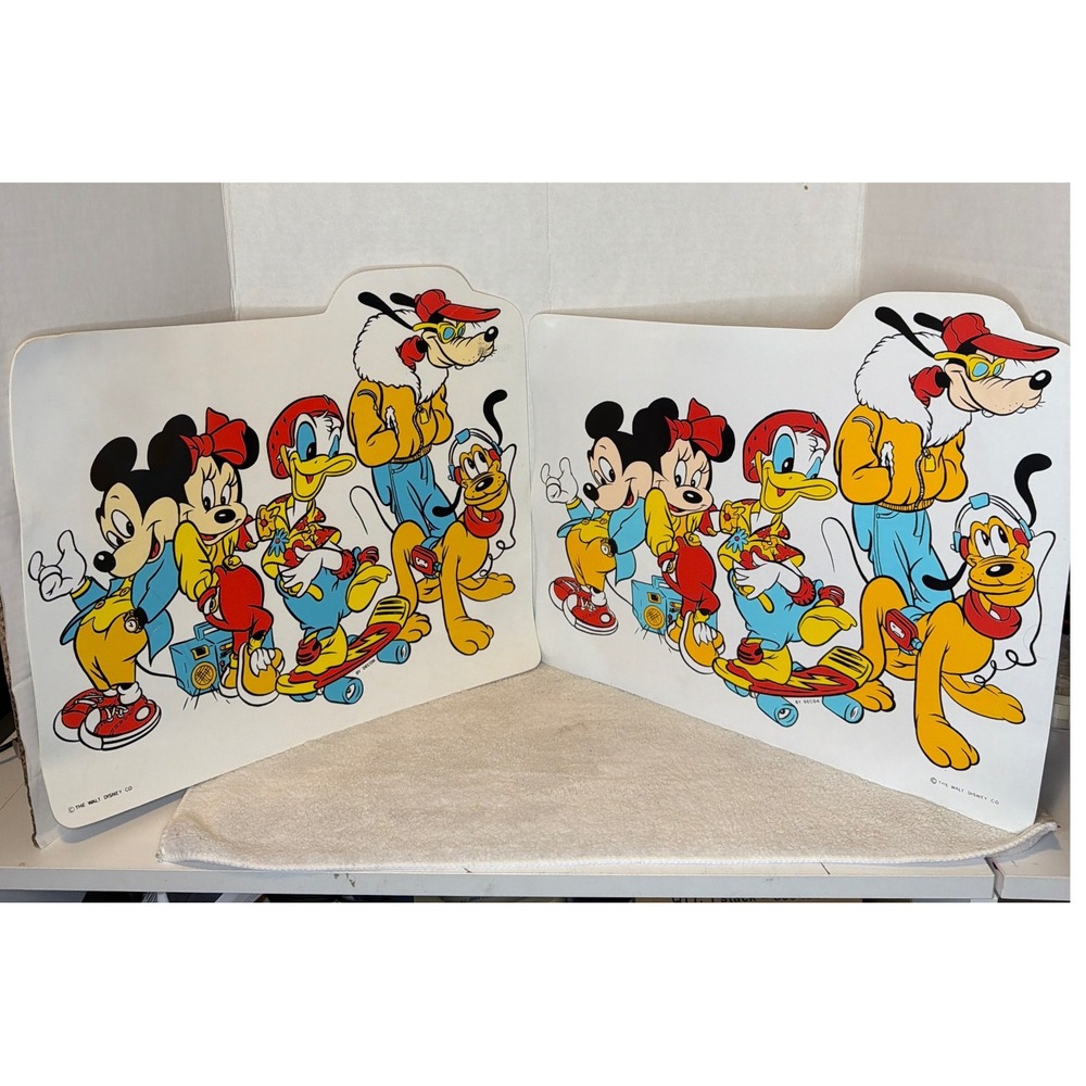 DECOR by The Walt Disney Co 2 Vintage‎ Mickey & Friends Kids Placemats Goody